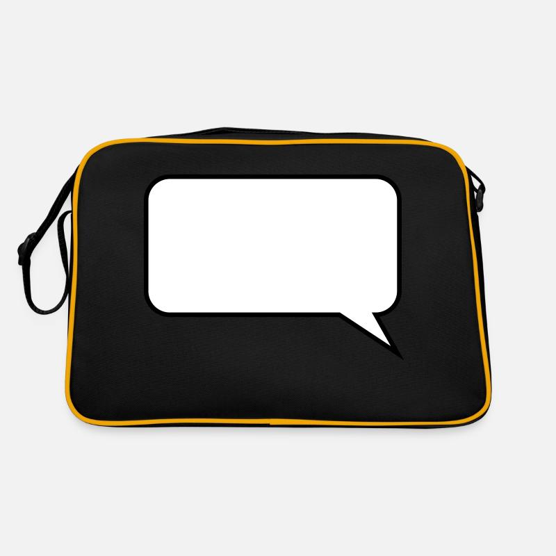 Ballon / / dessin animé / / dire / / déclaration - Sac Retro - noir/or