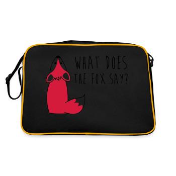 What does the fox say? - Retro Bag - black/gold - Back