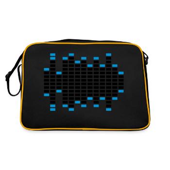 Music Sound Logo - Retro Tasche - Schwarz/Gold - Hinten