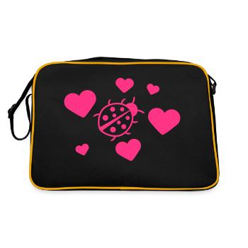 Petit modèle d'amour coeur coccinelle - Sac Retro - noir/or - Dos