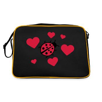 Petite coccinelle doux mignon - Sac Retro - noir/or - Dos