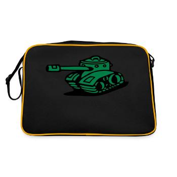 blindé tank armée militaire Char de combat - Sac Retro - noir/or - Dos
