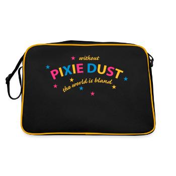 pixie dust (b) - Retro Tasche - Schwarz/Gold - Hinten
