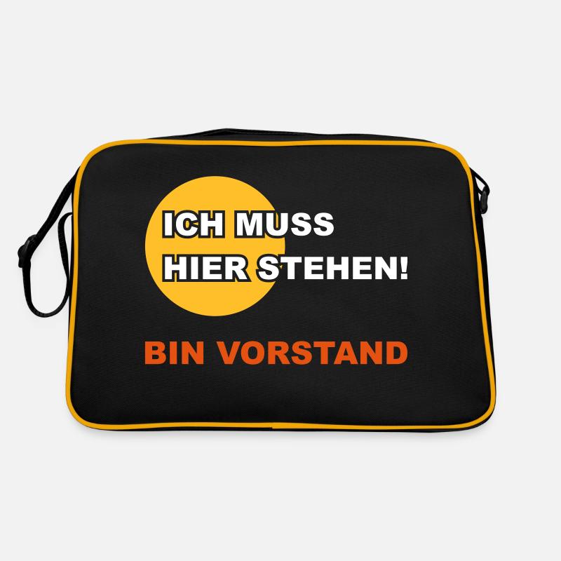 Vorstand - Retro Tasche - Schwarz/Gold