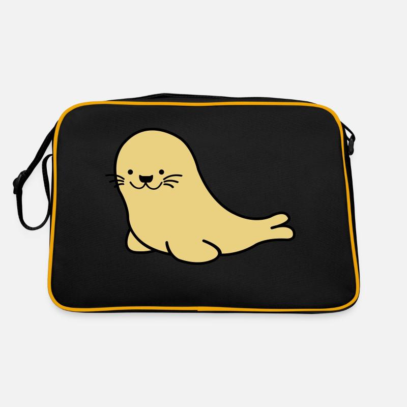 seehund 02 Retro Tasche