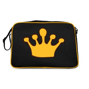Painted Cartoon Crown - Retro Bag - black/gold - Back