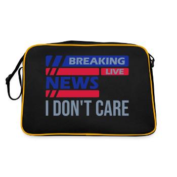 Breaking news don t - Retro Tasche - Schwarz/Gold - Hinten