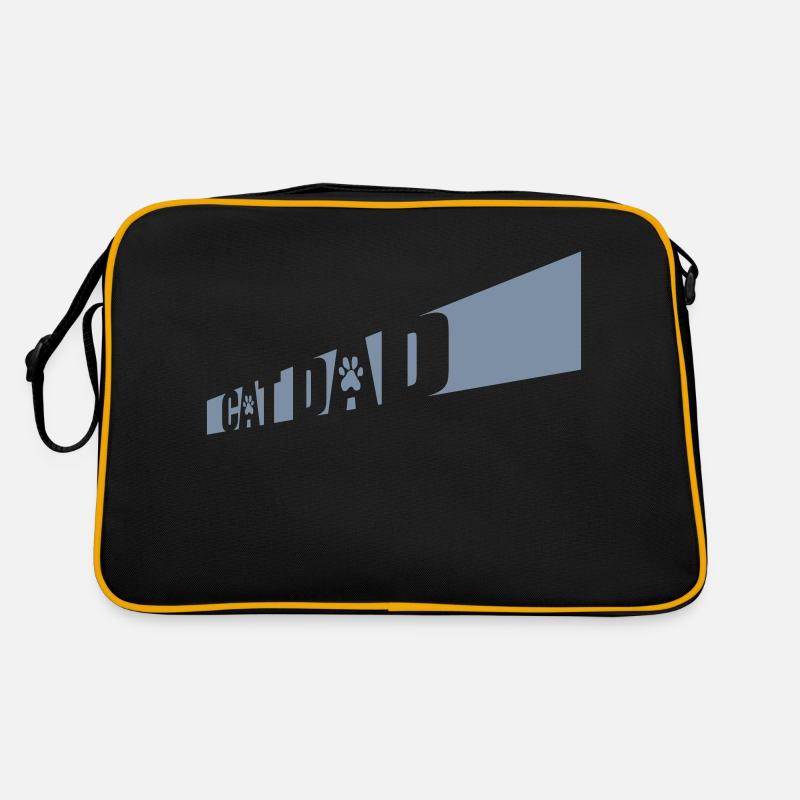 Cat Dad Katzenfreund Balken Retro Tasche