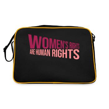 citation féministe sur les droits des femmes - Sac Retro - noir/or - Dos