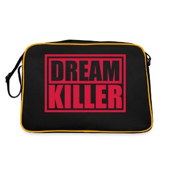 dream killer pessimists quote - Retro Bag - black/gold - Back
