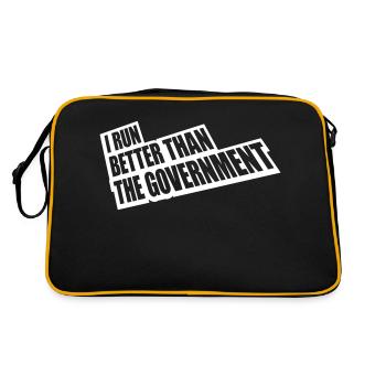 run better than government - Retro Bag - black/gold - Back