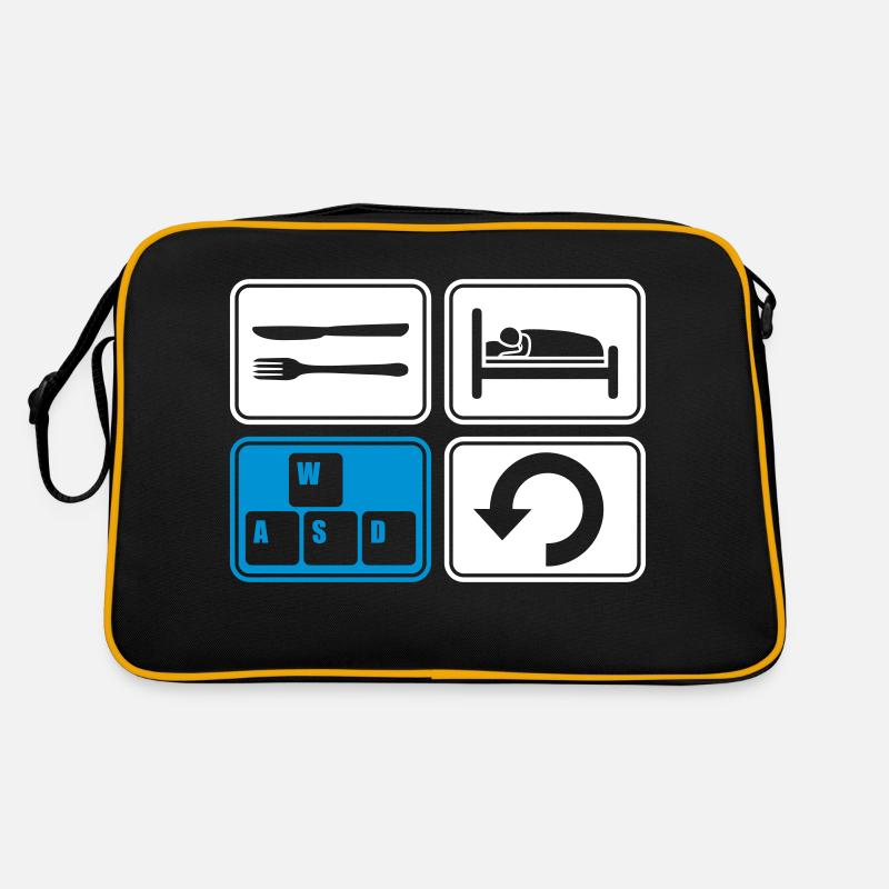Gaming daily repeat computer Retro Bag