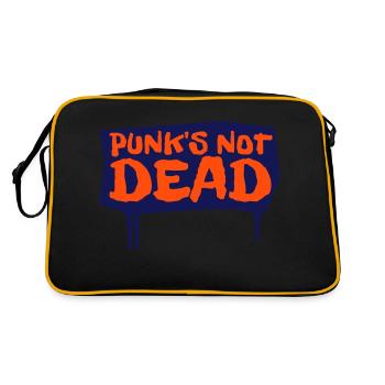 Punks Not Dead - Retro Bag - black/gold - Back