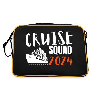 Cruise Squad 2024 - Die Kreuzfahrt Gruppenreise 24 - Retro Tasche - Schwarz/Gold - Hinten