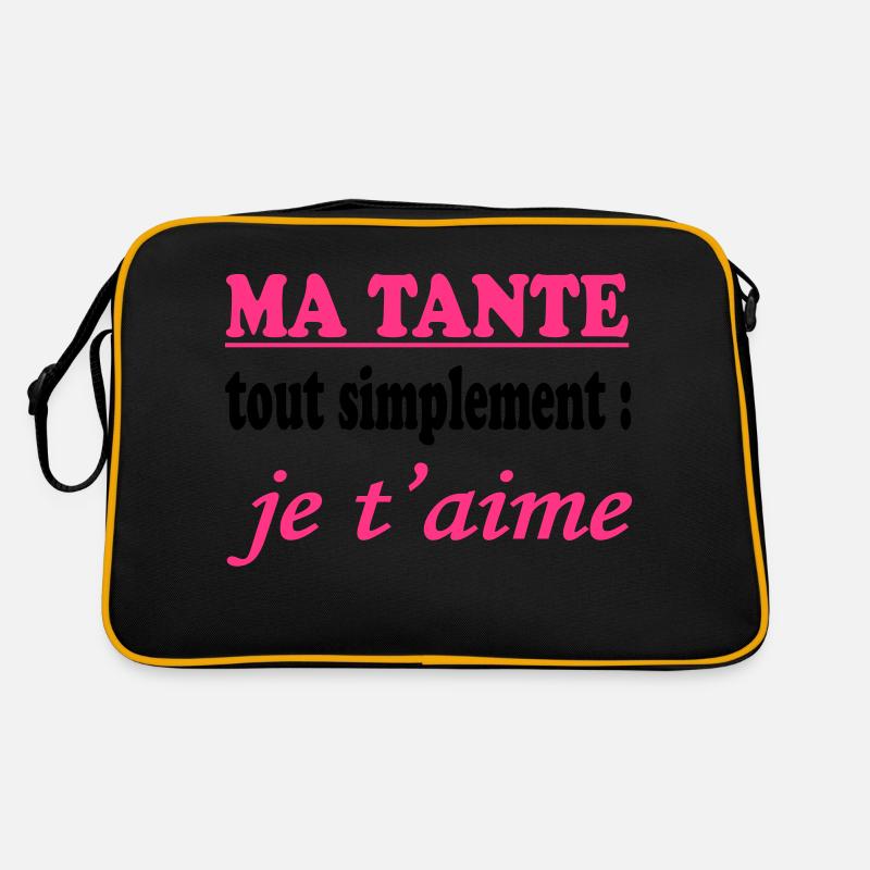 MA TANTE tout simplement je t'aime Sac Retro