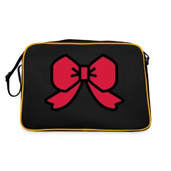 noeud ruban rouge - Sac Retro - noir/or - Dos