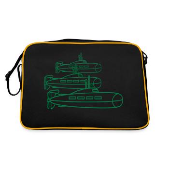 3 Sous-marins Flotte Trois Escadrons Groupe Equipe Équipage - Sac Retro - noir/or - Dos