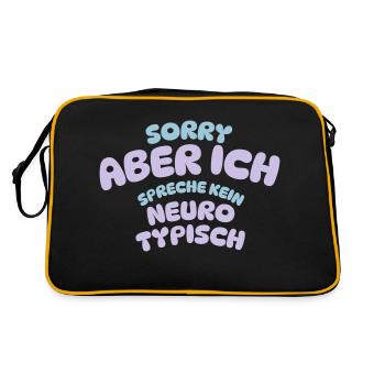 SORRY BUT I DON'T SPEAK NEURO TYPICAL - Retro Bag - black/gold - Back