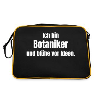 Je suis botaniste et je déborde d’idées. - Sac Retro - noir/or - Dos