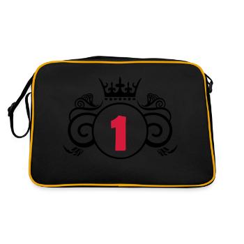 Coat of arms 1 - Retro Bag - black/gold - Back