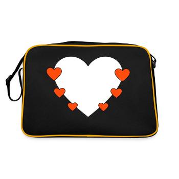 Cœur avec de petits cœurs - Sac Retro - noir/or - Dos