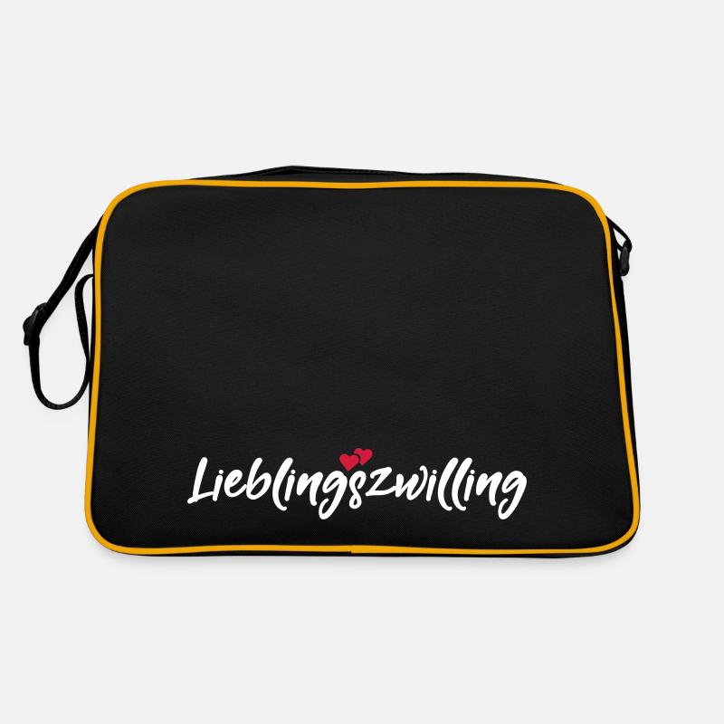 Lieblingszwilling bester Zwilling Sprüche Geschenk Retro Tasche