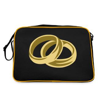 Alliances - Mariage - Sac Retro - noir/or - Dos
