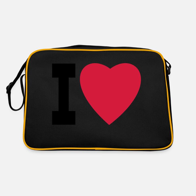 i love j'aime ich liebe Sac Retro