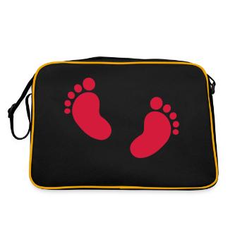 Bébé pieds - Sac Retro - noir/or - Dos