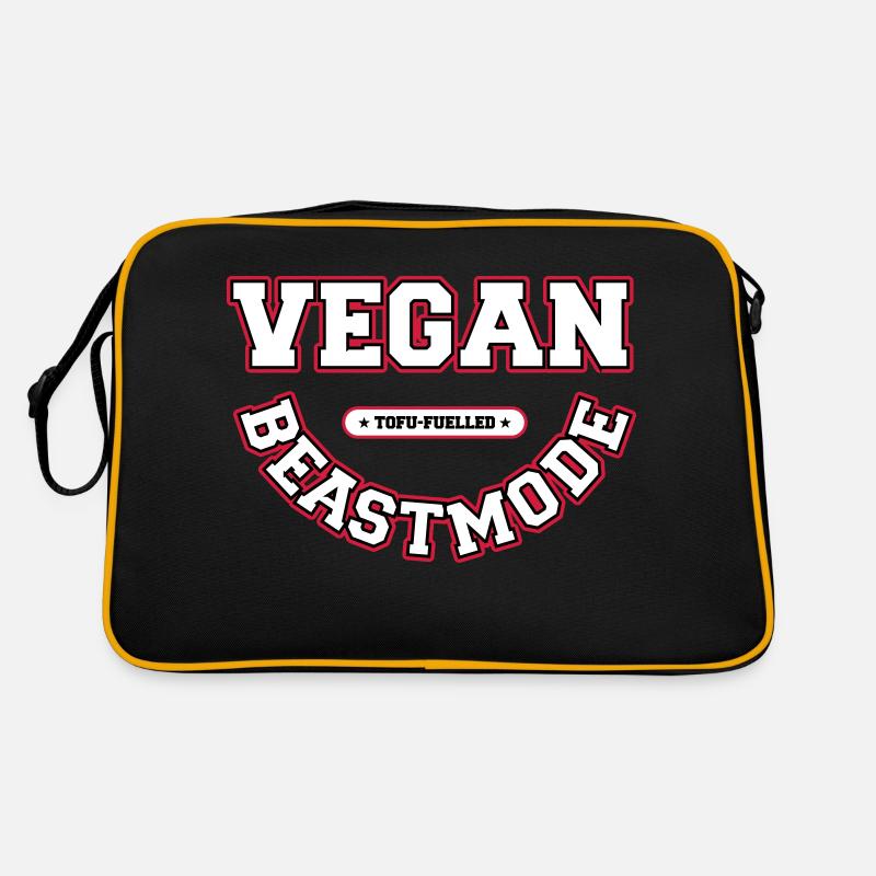 VeganBeastmode [red] [vector] Retro Tasche