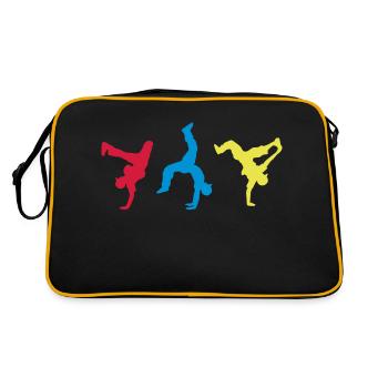 bboys___f3 - Retro Bag - black/gold - Back