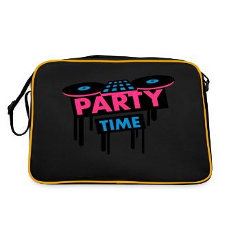 Party Time DJ Pult - Retro Tasche - Schwarz/Gold - Hinten