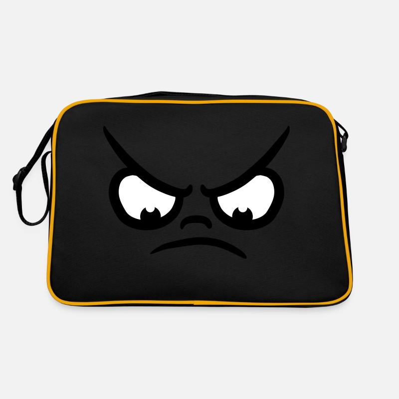 Angry Comic Face Retro Tasche