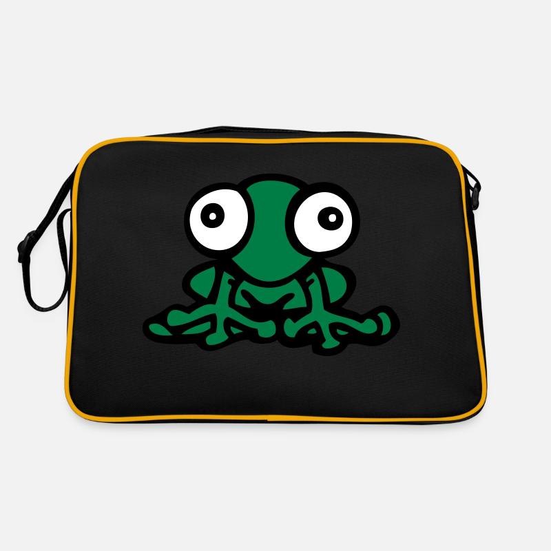 cartoon funny frog cute kawaii Fun comics Retro Bag