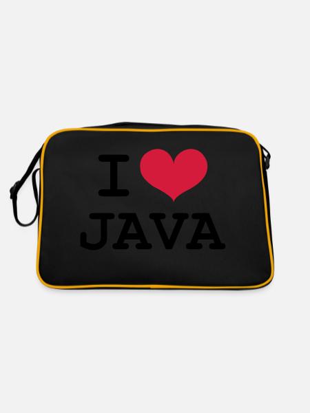 I Love Java - Sac Retro - noir/or - Dos