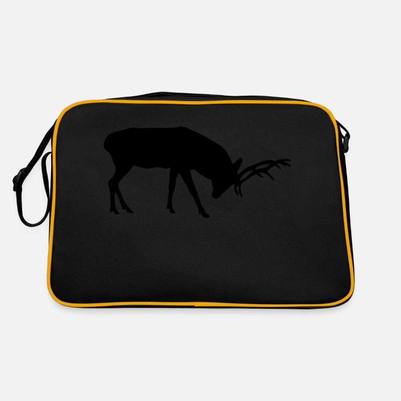 hirsch - geweih - jagd - jäger Retro Tasche