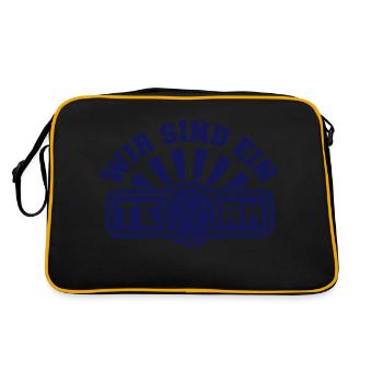 Wir sind einTeam (Handball) - Retro Tasche - Schwarz/Gold - Hinten