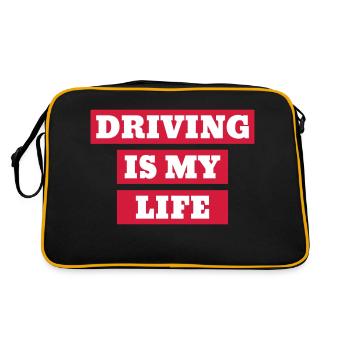 Driver - Driving - Fahren - Conducteur - Auto - Retro Bag - black/gold - Back