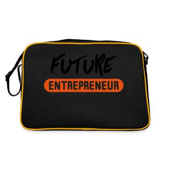 future entrepreneur - Retro Tasche - Schwarz/Gold - Hinten