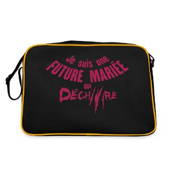 EVJJ future mariee dechire 6 fille Enterrement vie - Sac Retro - noir/or - Dos