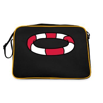 Conception du logo Lifebuoy - Sac Retro - noir/or - Dos