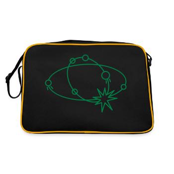 BOHO space orbits Stars colliding - Retro Bag - black/gold - Back
