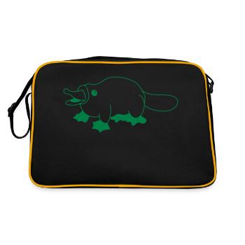 ornithorynque accroupi - Sac Retro - noir/or - Dos