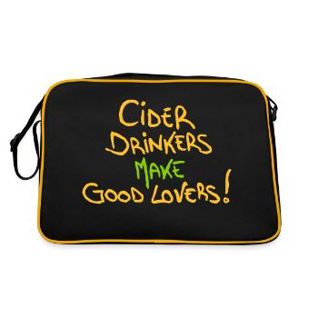 Les buveurs de cidre font de bons amants Apfelwein Cidre - Sac Retro - noir/or - Dos