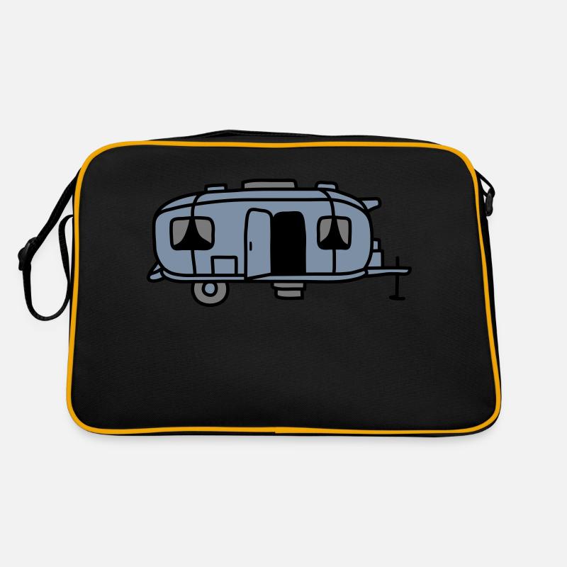 Camping Wagen Comic Design Retro Tasche