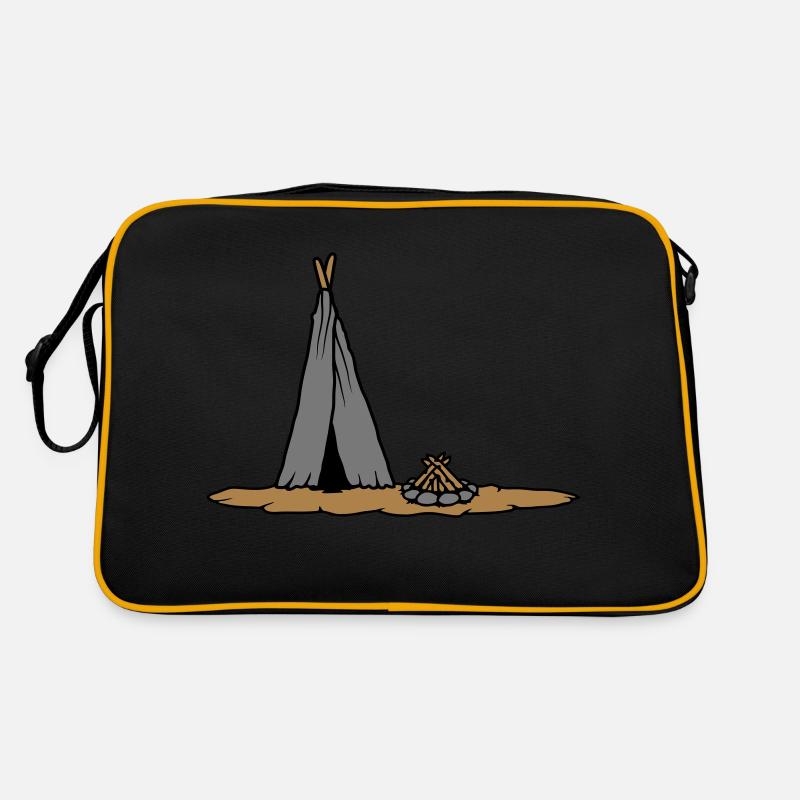 Campfire primitive tent design Retro Bag