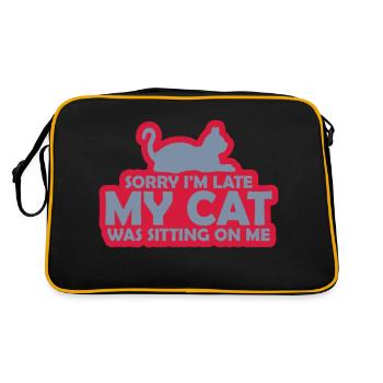 sorry cat was sitting - Retro Bag - black/gold - Back
