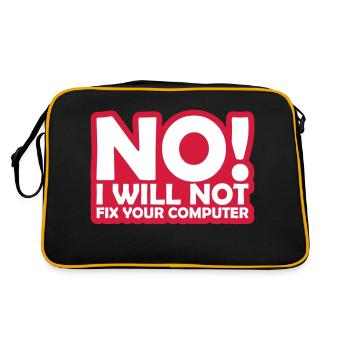 not fix your computer - Retro Bag - black/gold - Back