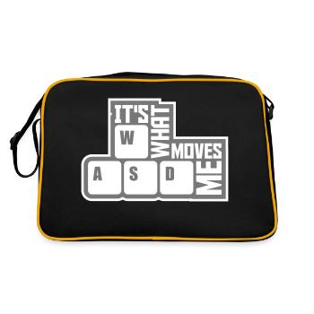 its what moves me - Retro Tasche - Schwarz/Gold - Hinten