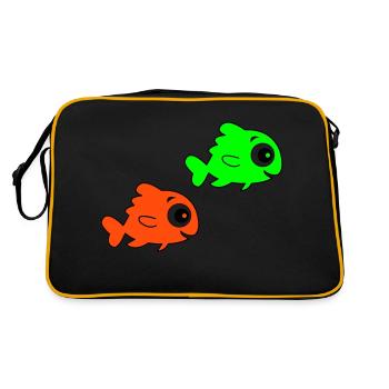 Pisces - Retro Bag - black/gold - Back